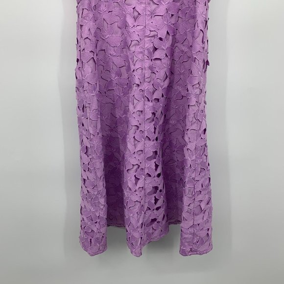 J.Crew Dress Purple Lace Sleeveless Sweetheart Midi NWT - Picture 9 of 10